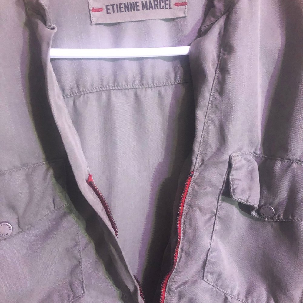 Etienne Marcel Long Sleeve Jumpsuit in Military - Picture 8 of 9
